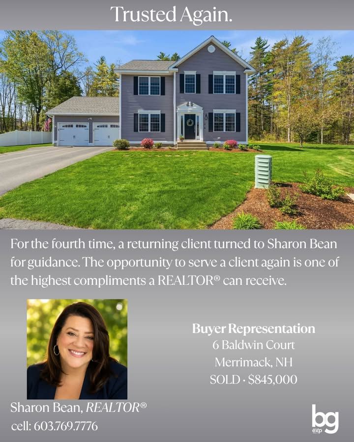 Congratulations to Sharon Bean NH Realtor and her returning buyer on the closing of this beautiful M