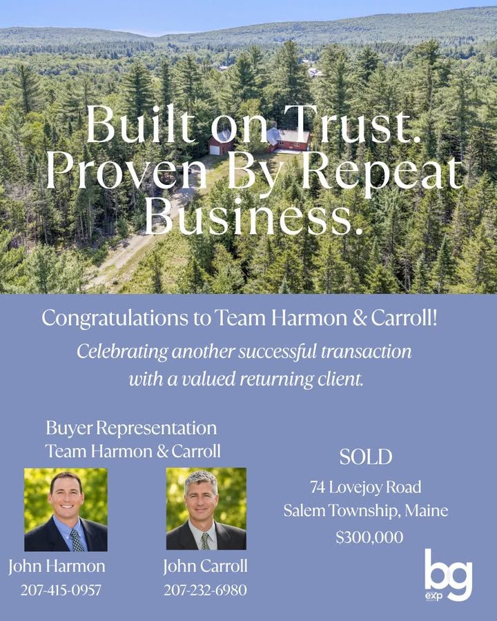 There's no greater compliment than the trust of a returning client. Congratulations to Team Harmon &