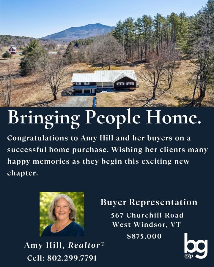Congratulations to Amy D. Hill, Realtor and her buyers on the purchase of this beautiful West Windso