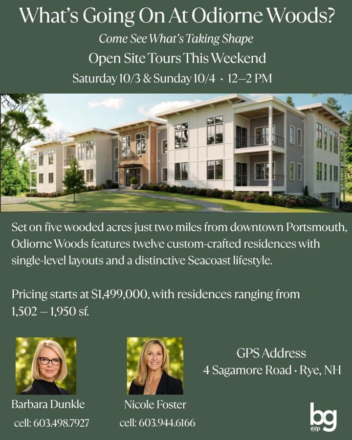 Barbara Dunkle, Realtor and Nicole Gaudet Foster invite you to stop by this weekend for an Open Site