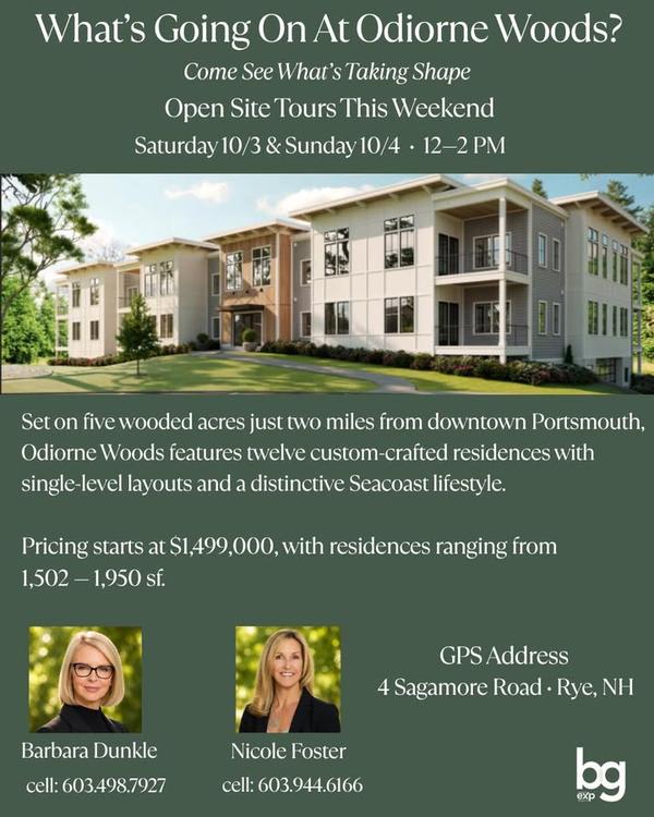 Barbara Dunkle, Realtor and Nicole Gaudet Foster invite you to stop by this weekend for an Open Site