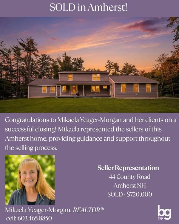 Congratulations to Mikaela Morgan - bg Brokered by exp Realty NH on a successful closing! 🎉
Helpin